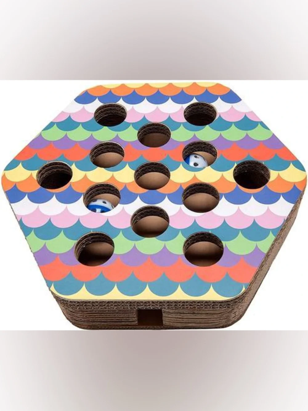 FurHaven Busy Box Hexagon Scratcher Toy & Petstages Tower of Tracks Cat Toy